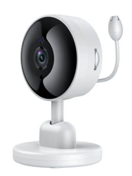 Tuya 1080P Baby Monitor, Smart Motion Detection, Mobile App, Voice Intercom, Temperature & Cry Detection, Playback, Remote Lullaby, White